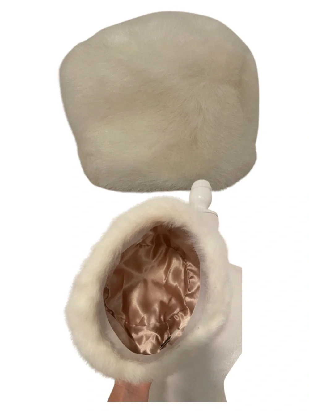 Fabulous Furs vintage faux fur satin lined russian style fur hat one size